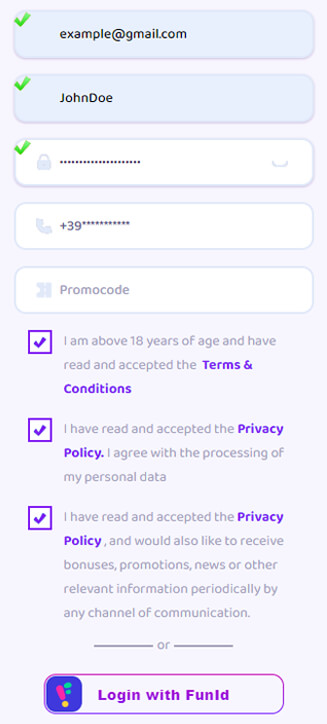 Processus d'inscription de 7Signs sur mobile Processus d'inscription de 7Signs sur mobile
