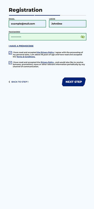 Processus d'inscription de Sportaza sur mobile Processus d'inscription de Sportaza sur mobile